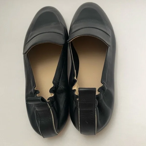 Everlane Black Leather Slip-On Loafers The Day Glove with Elastic Heel Size 11 - Picture 3 of 11